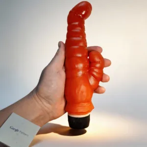 Vibrador Consolador Dinolino Rojo Doble: imagen 1