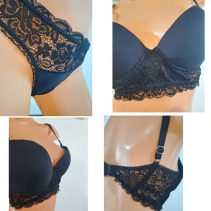 Conjunto Lenceria de Puntilla y Push UP (Art 5100) Talle 85 al 100: imagen 7