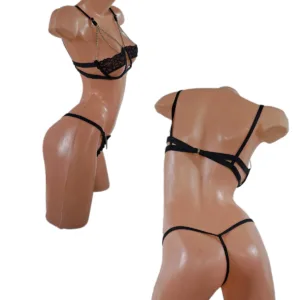 Conjunto Lenceria Puntilla Cadena (Art 2029) Talle 85 al 100: imagen 3