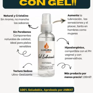 Gel Lubricante Luxuria Anal Rosas - 130cc: imagen 2