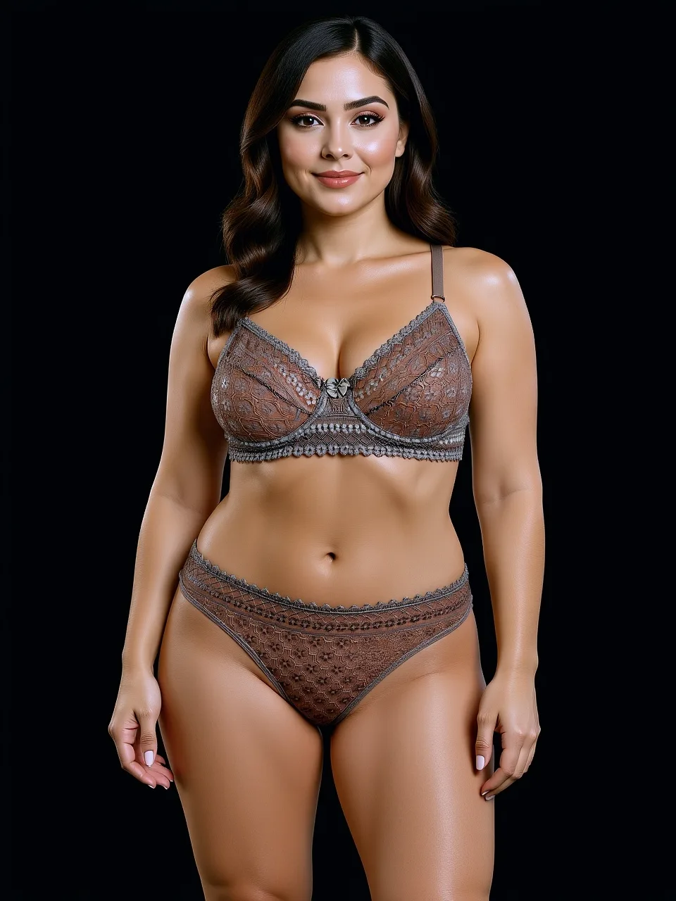Conjunto Colaless Puntilla "Paula" con Aro (art 5102) Talle 85 al 110: imagen 10